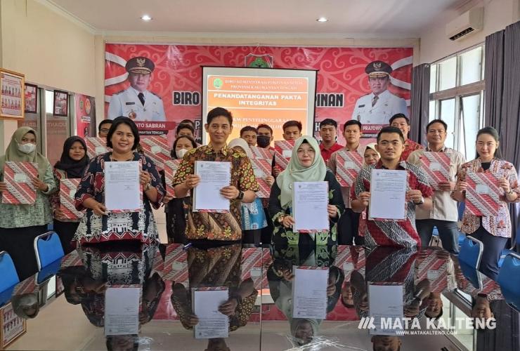 Asn Biro Administrasi Setda Kalteng Tanda Tangani Pakta Integritas