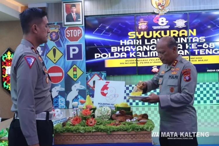 Puncak Hari Lalu Lintas Bhayangkara ke-68, Polda Kalteng Gelar Syukuran