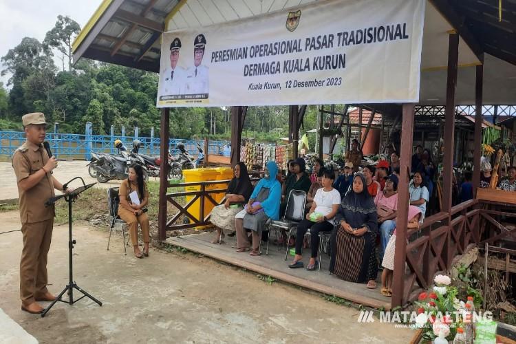 Bupati Resmikan Operasional Pasar Tradisional Dermaga Kuala Kurun