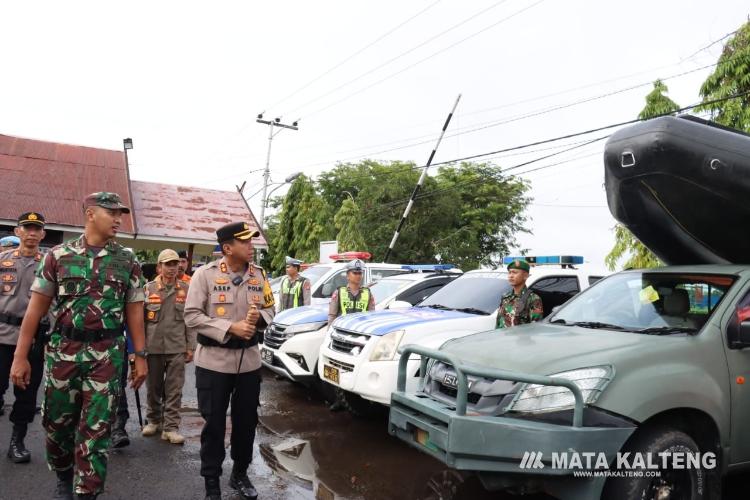 Polres Barsel Apel Gabungan Penanggulangan Bencana Banjir