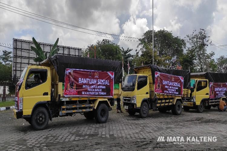 DAD Kalteng Salurkan Bantuan Beras untuk Korban Banjir 