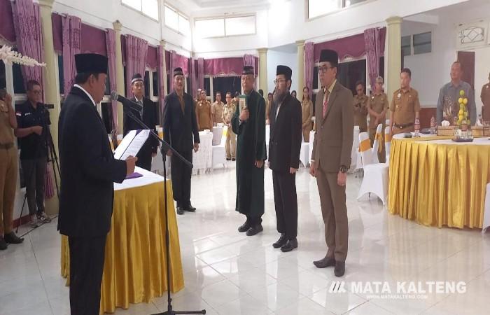 Pj Bupati Sukamara Lantik Dua Pejabat Tinggi Pratama