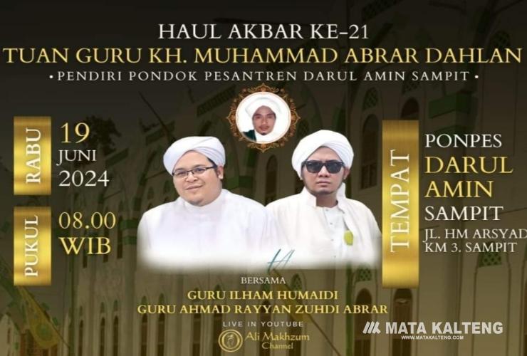 Haul Akbar Pimpinan Ponpes Darul Amin Sampit, Guru Ilham Humaidi Isi Tausiyah