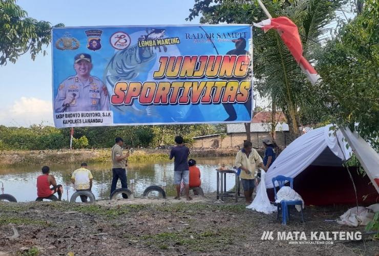 Lomba Mancing Meriahkan Hari Bhayangkara ke-78 di Nanga Bulik