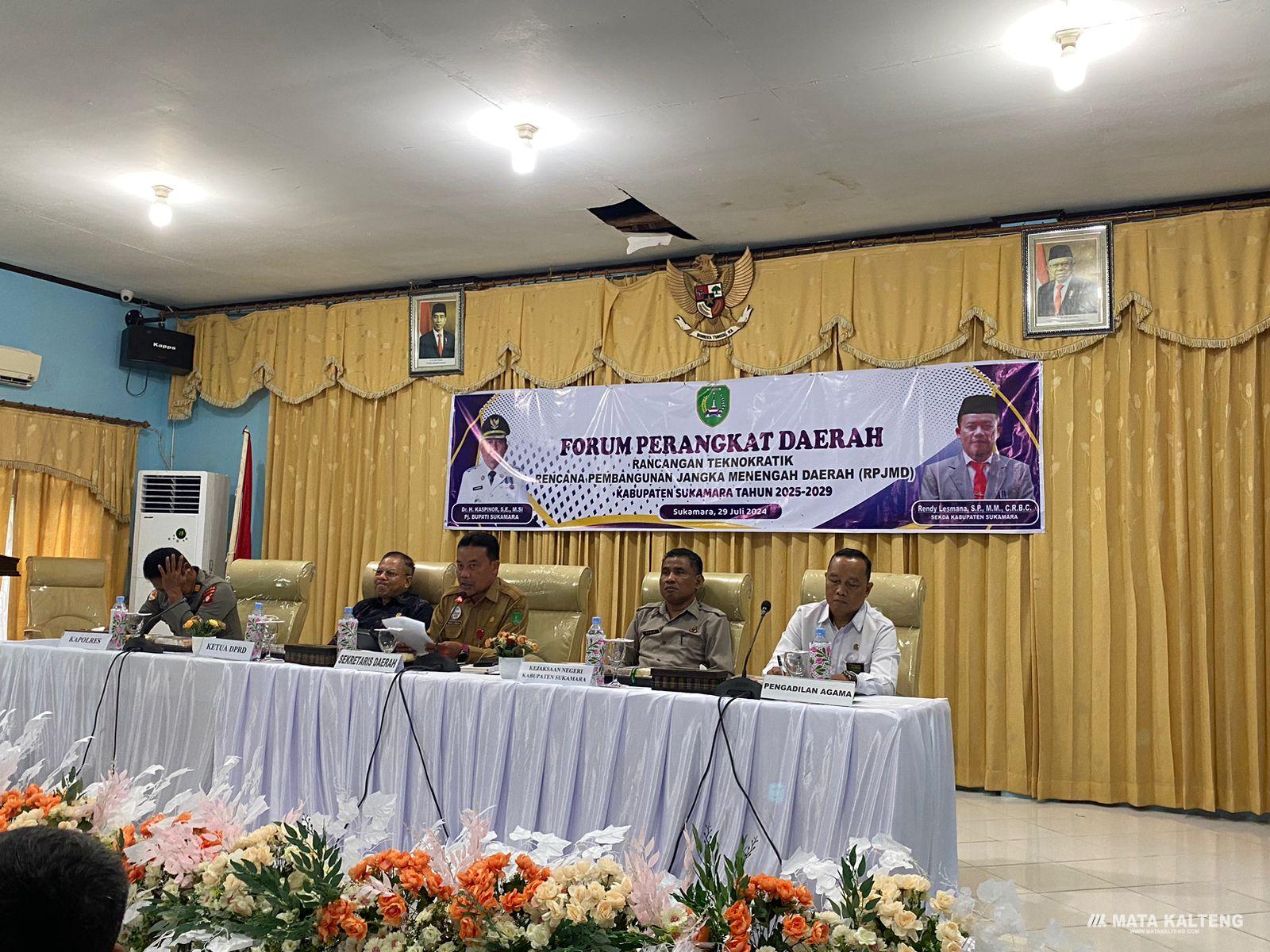 Pemkab Sukamara Gelar Forum Perangkat Daerah Teknokratik RPJMD